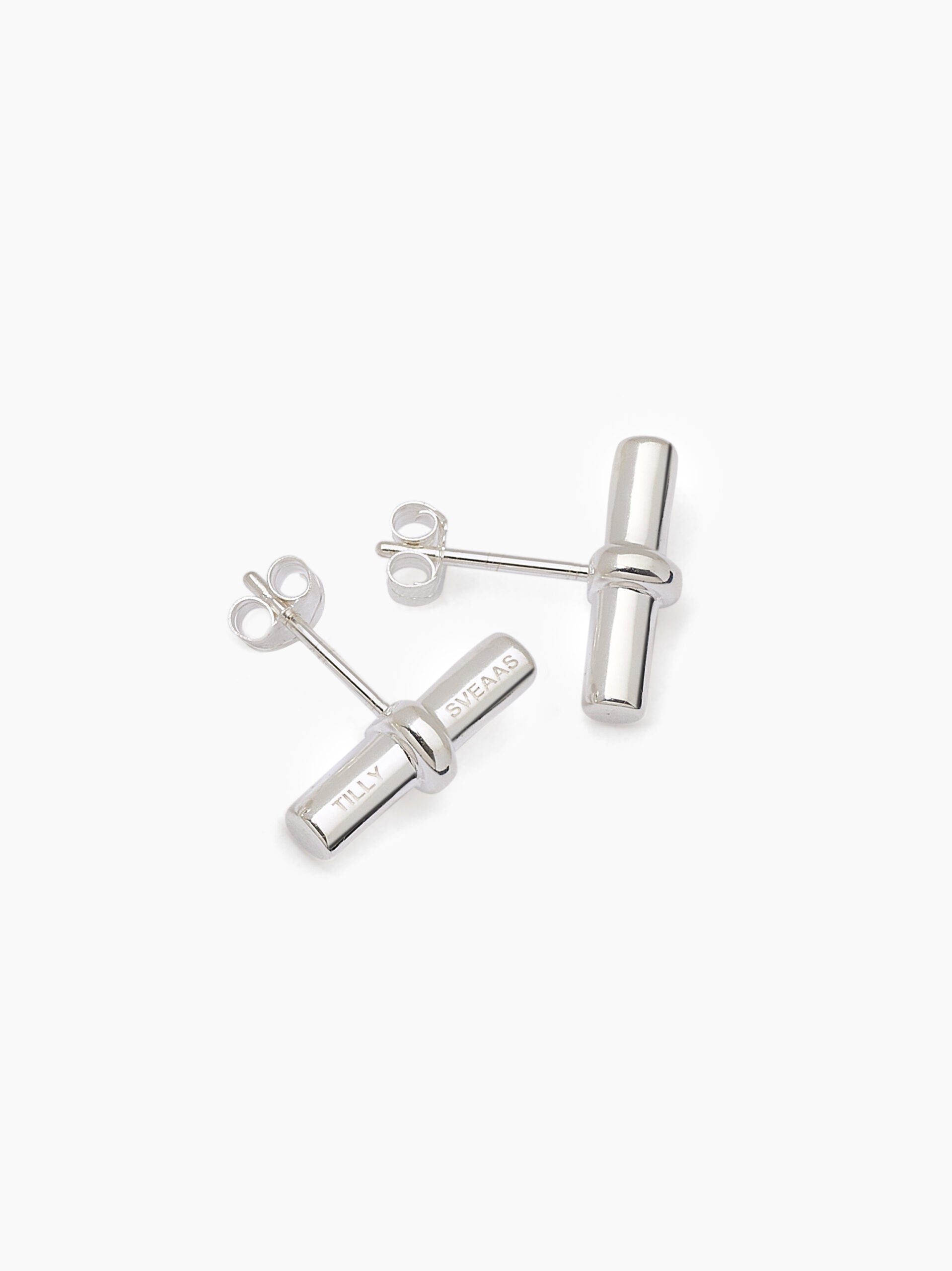 TS Silver T Bar Studs