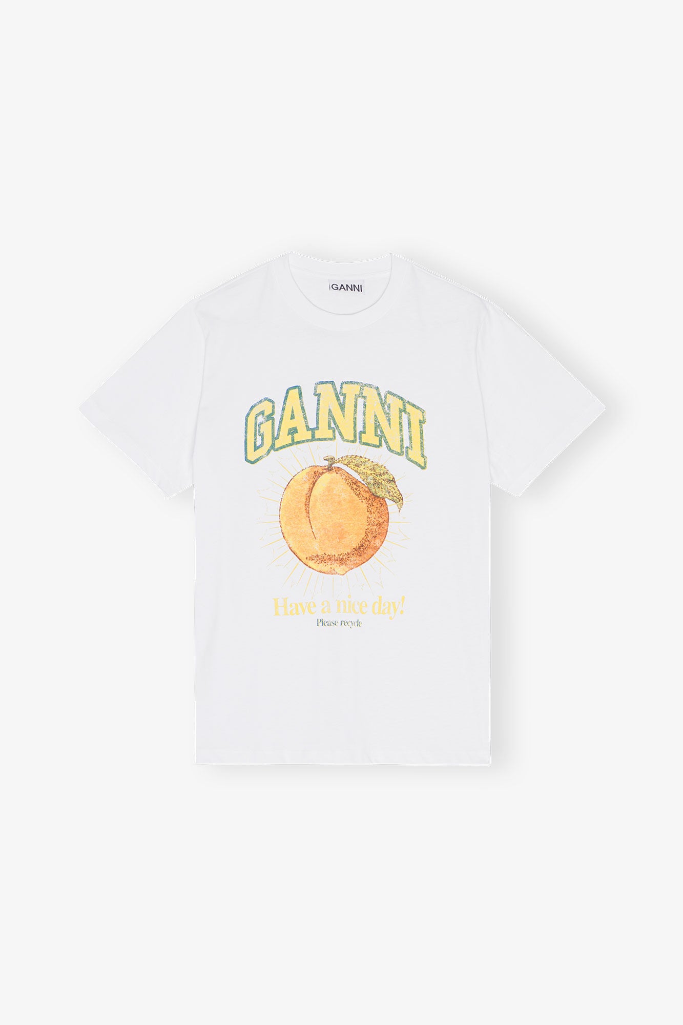 GANNI T3529 Basic Jersey Peach Relaxed T Shirt