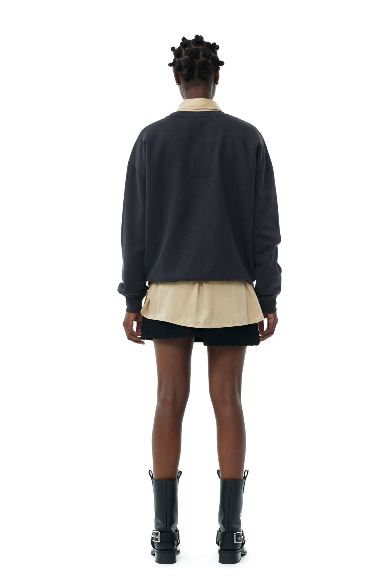 GANNI T4014 Isoli Oversized Sweatshirt in Phantom