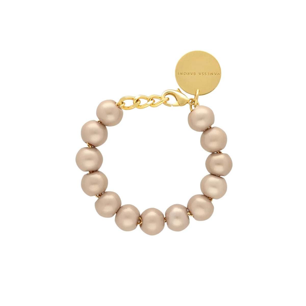 VBARONI Mini Beads Bracelet in Champagne Pearl