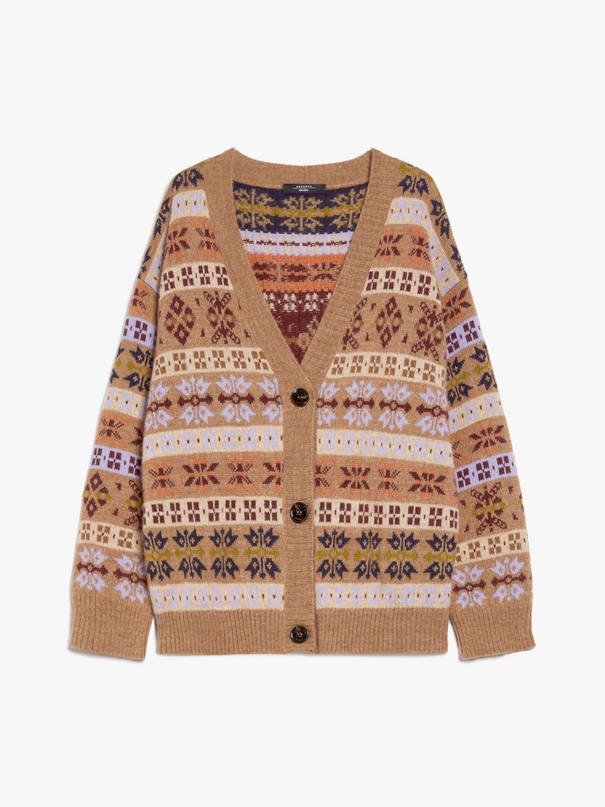 MM Eccelso Knit Cardi in Hazelnut Jacquard