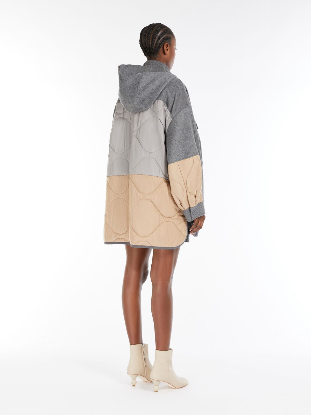 MM Ossola Quited Jacket in Medium Grey