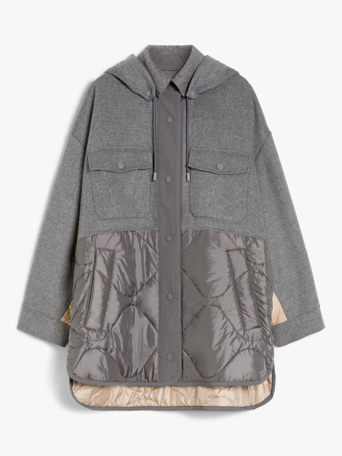 MM Ossola Quited Jacket in Medium Grey