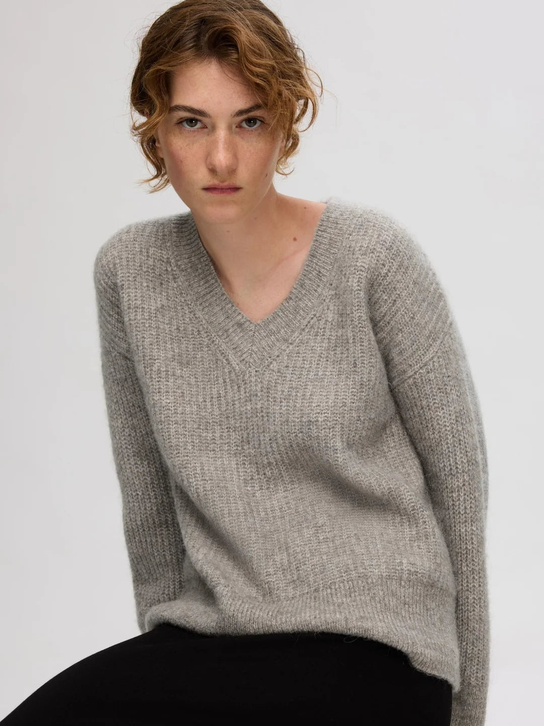 SLF Alva Melange Knit in Steel Grey