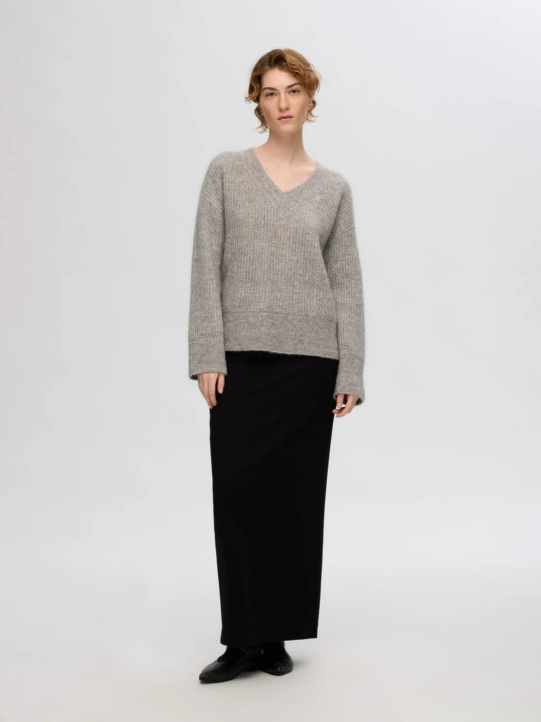 SLF Alva Melange Knit in Steel Grey