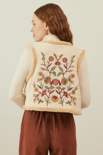 LM Renee Reversible Vest in Cream