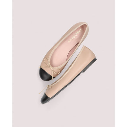 PB Nicole Ballet Pump in Nude, Black