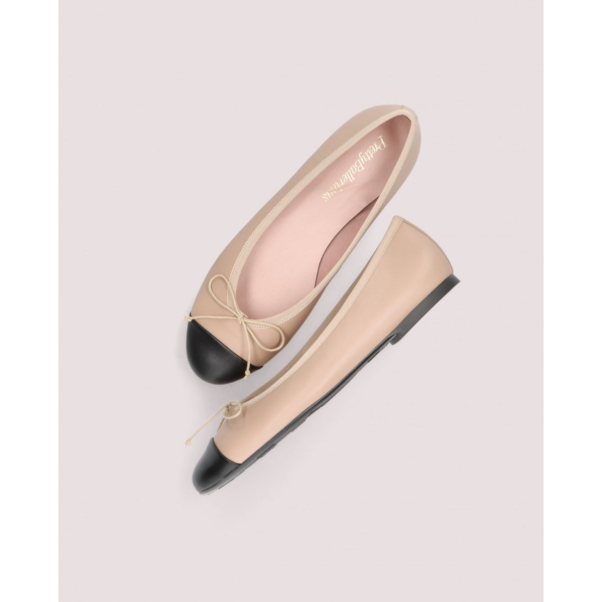 PB Nicole Ballet Pump in Nude, Black