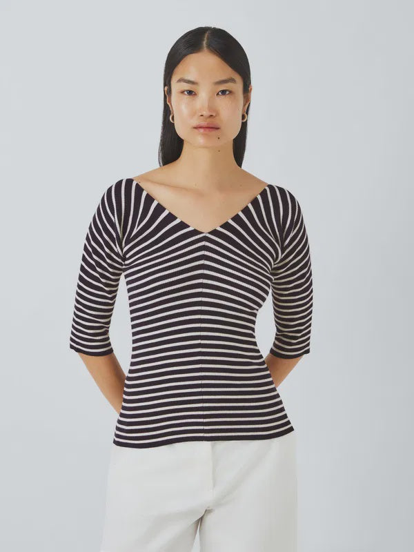 MM Oceano Striped Top in Navy