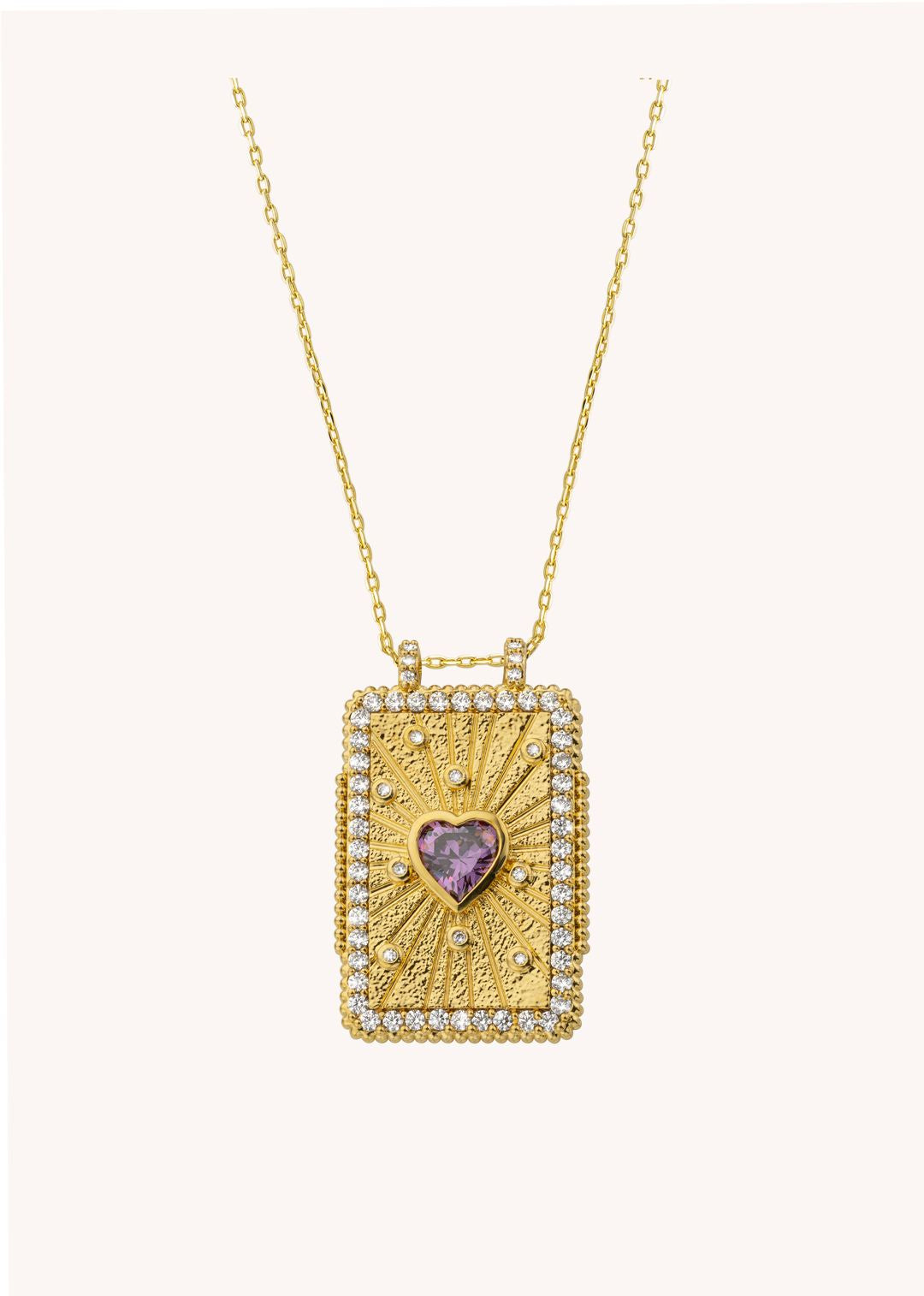 MYA BAY Amethyst Heart Bohemian Necklace