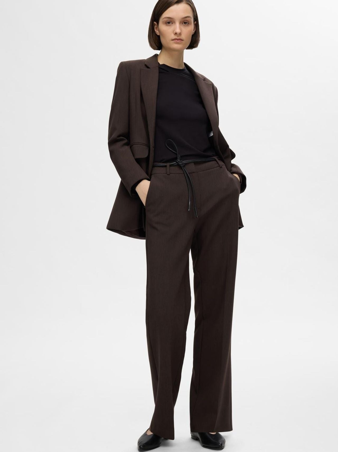 SLF Rita Wide Pants in Coffee Bean