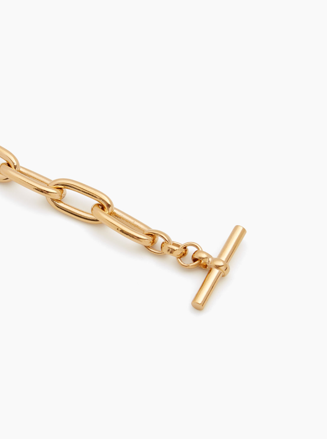 TS Small Gold Oval Linked Bracelet