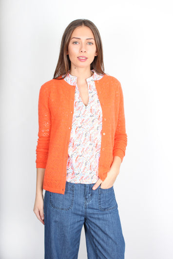 Jumper 1234 lace melon cashmere cardigan