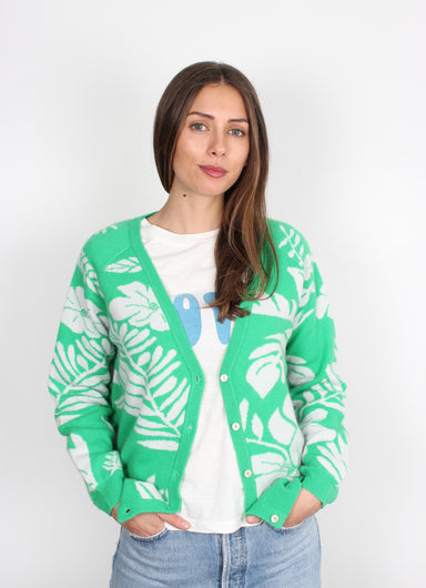 Jumper 1234 Hawaiian bright-green cashmere cardigan