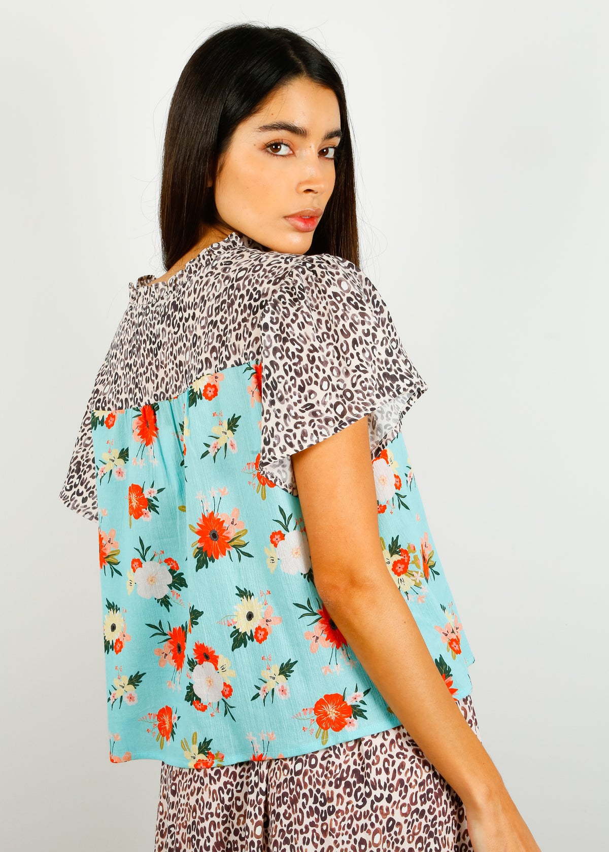 PPL Dani Blouse in Blooms 01/Leo 01 Blue – shopatanna