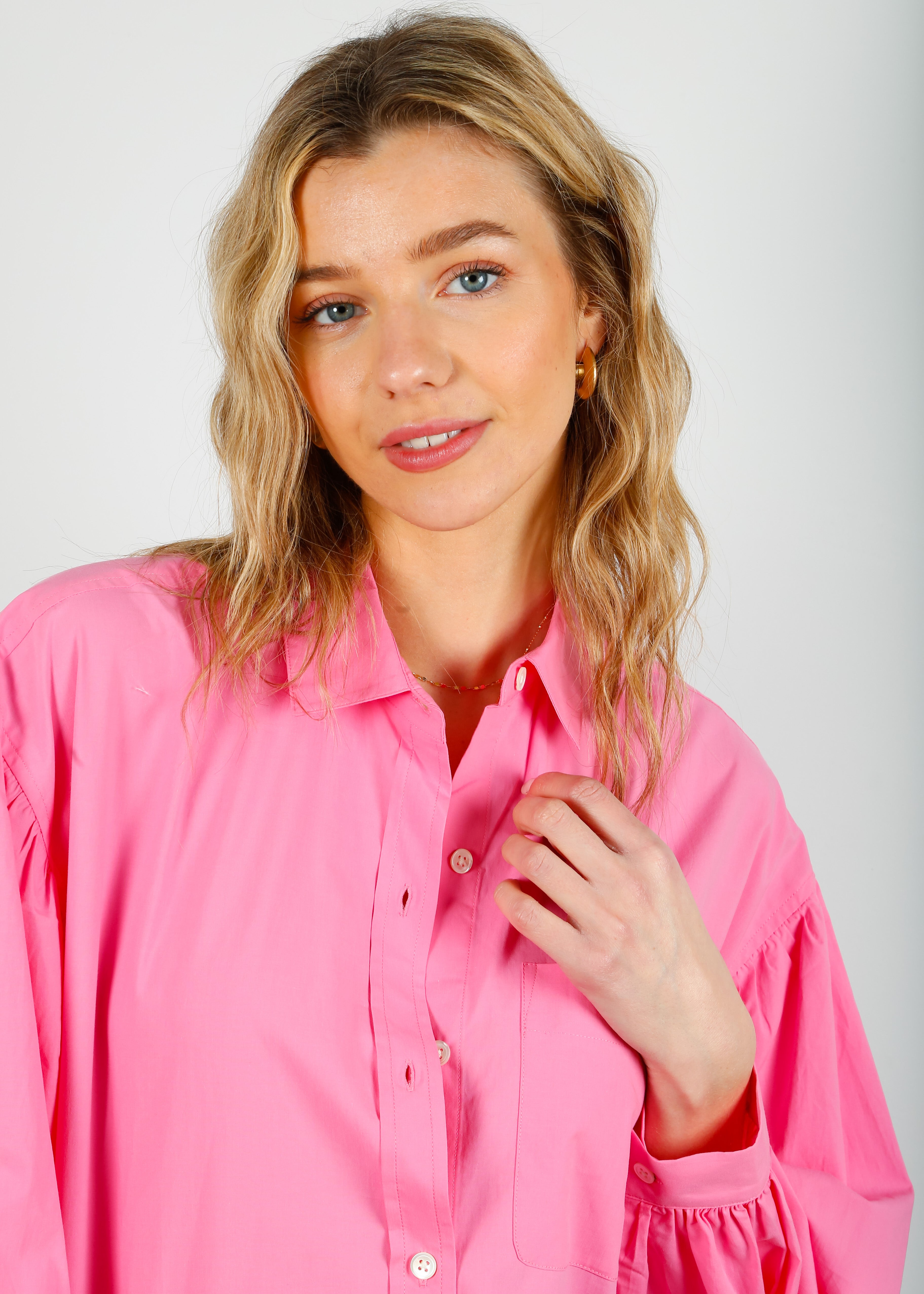 RAILS Janae Shirt in Hot Pink