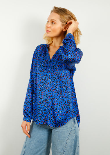 PPL Sandy Open Shirt in Leo 01 Blue